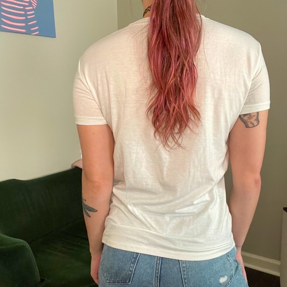 Short sleeve white graphic T-shirt - Picture 4 of 4